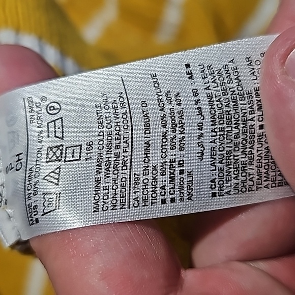 Old Navy yellow and white striped small layering cardigan - Picture 7 of 7